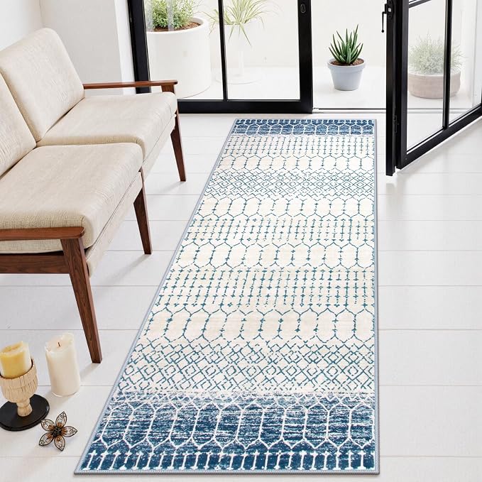 Lahome Runner Rug 2x8 Hallway Rug Runner Washable Non-Slip Kitchen Carpet