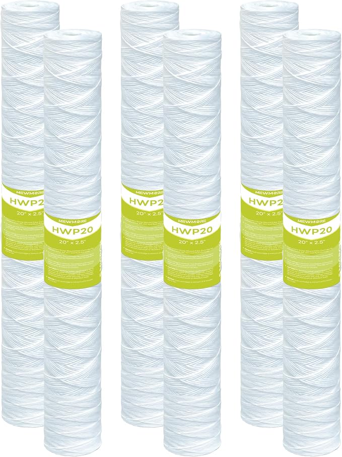 5 Micron Whole House Water Filter Cartridge, String Wound Sediment Filters