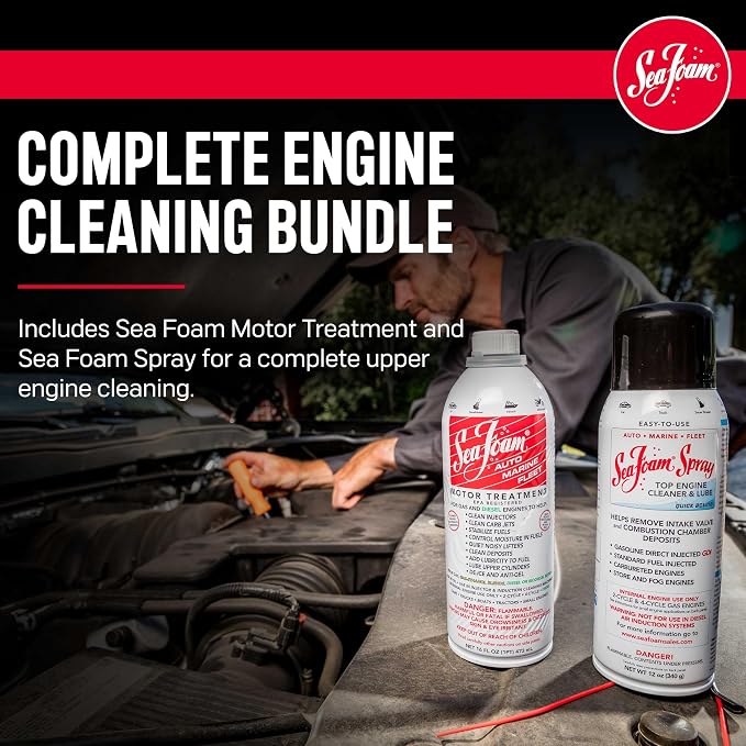 Sea Foam Motor Treatment and Intake Cleaner Combo Pack, 16 oz and 14 oz