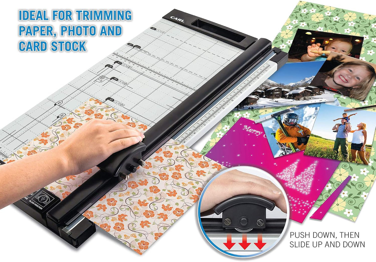Carl 18 inch DC-2A3N Premium Rotary Paper Trimmer, Metal Base, 15 Sheet Cutting Capacity.