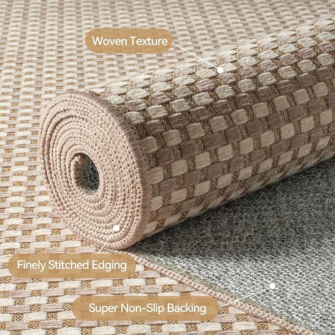 YDKGL 2x5 ft Hallway Runner Rug Boho Woven Washable Long Kitchen Runner Rugs