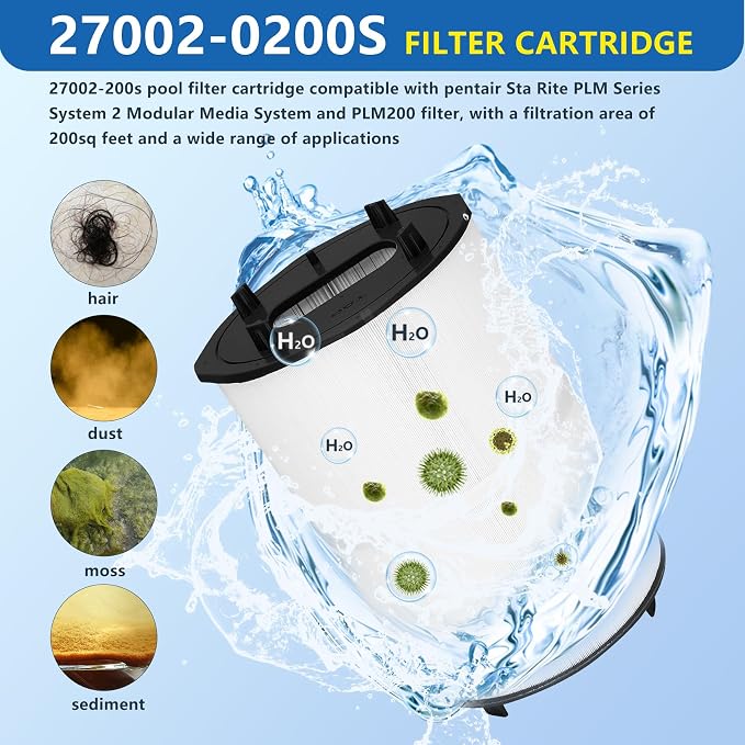 27002-0200S Pool Filter Cartridges Compatible