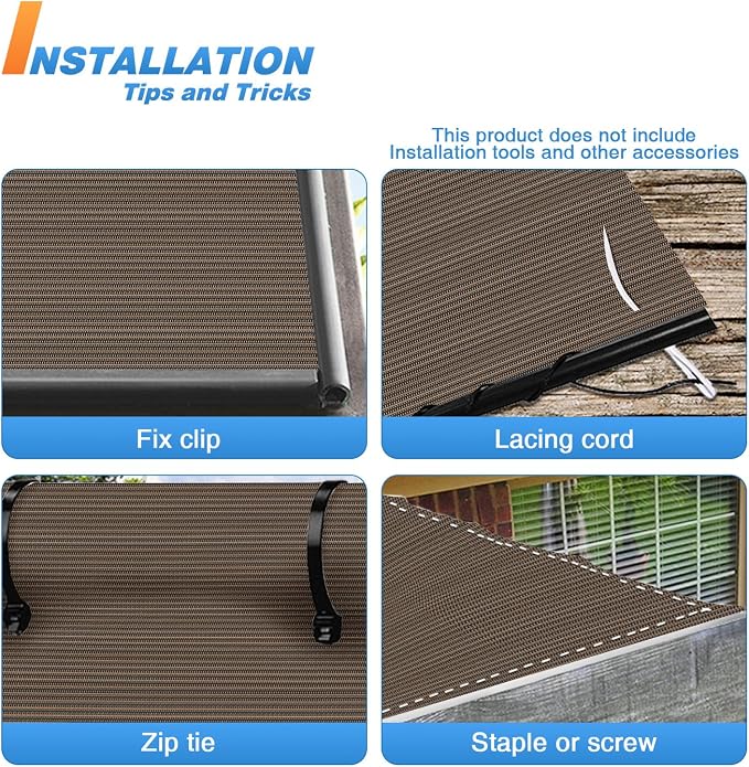 TANG Sun Shade Fabric Roll 8'x28' Shade Cloth