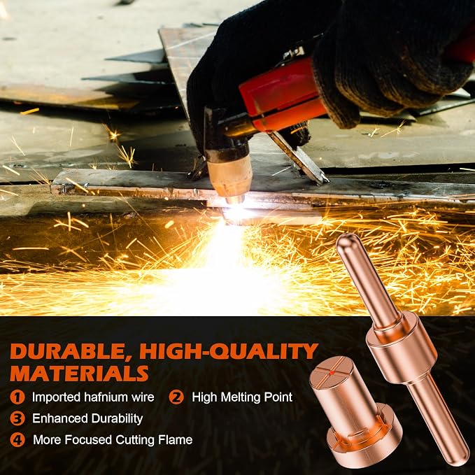 60PCS PT31 Plasma Cutter Consumables, High-Quality Cutting Performance Nozzles