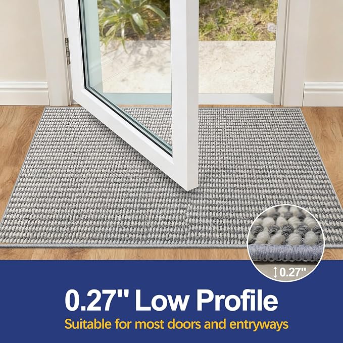 Dirt Trapping Door Mat 36x60, 3D Scarping Surface Doormat
