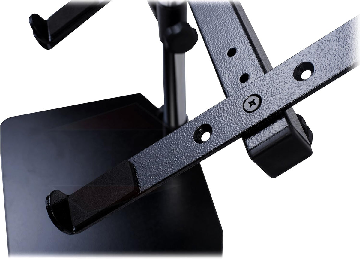 Fat Toad Double DJ Laptop Stand (Table-Top PRO Edition) – 2 Tier Portable PC Computer Equipment Rack with Support Mounts for Music Studio Mixers, Controllers, Monitors & Disc Jockey Booth Gear