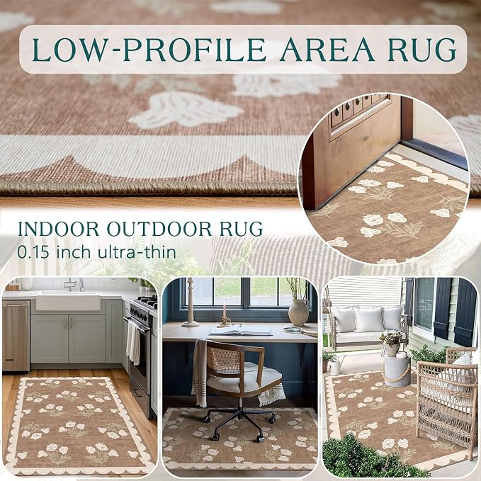 3x5 Floral Entry Rug