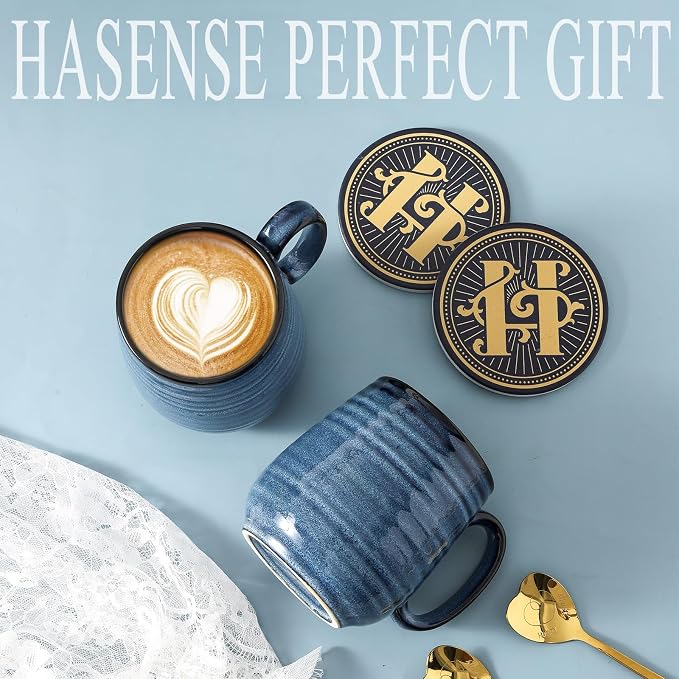 HASENSE Ceramic Coffee Mugs Gift Set
