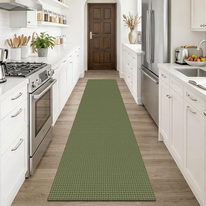 KOZYFLY Runners Rugs for Hallway 2x10, Washable Runner Rug, Woven Non Slip