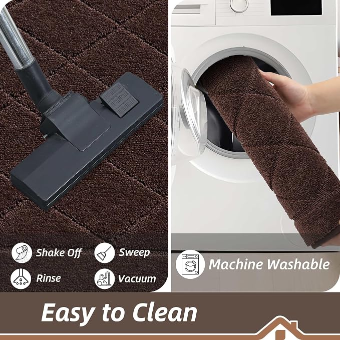 BEQHAUSE Dirt Trapper Door Mat 32" x 48", Doormat Non-Slip Entryway Rugs