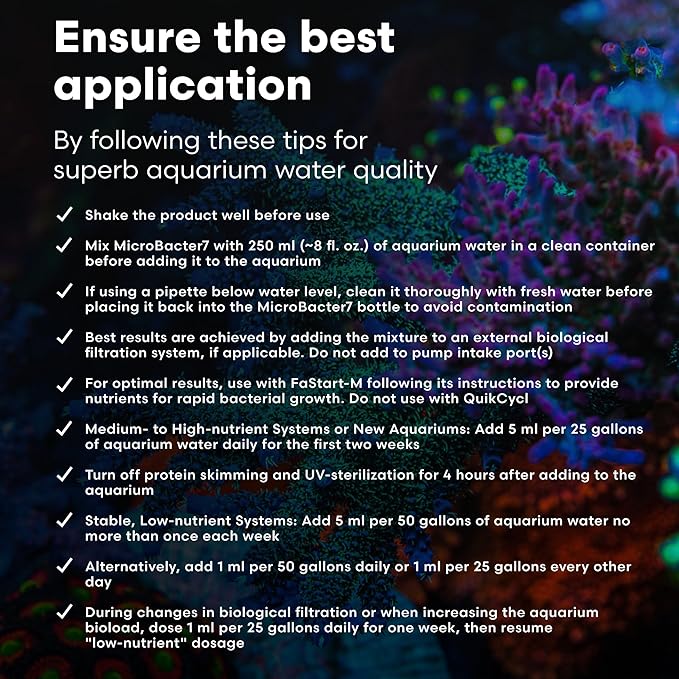 Brightwell Aquatics MicroBacter7 Complete Bioculture for Fish Tank or Aquarium - Populates Biological Filter Media for Saltwater and Freshwater Fish - Aquarium Water Treatments, 16.9 fl oz