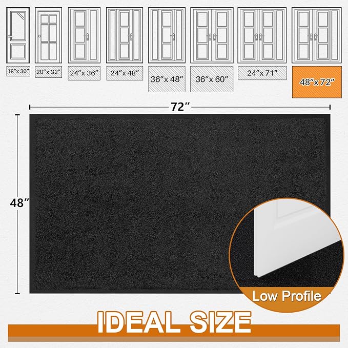 Mibao Front Door Mat Indoor Entrance, Dirt Trapper Welcome Mat