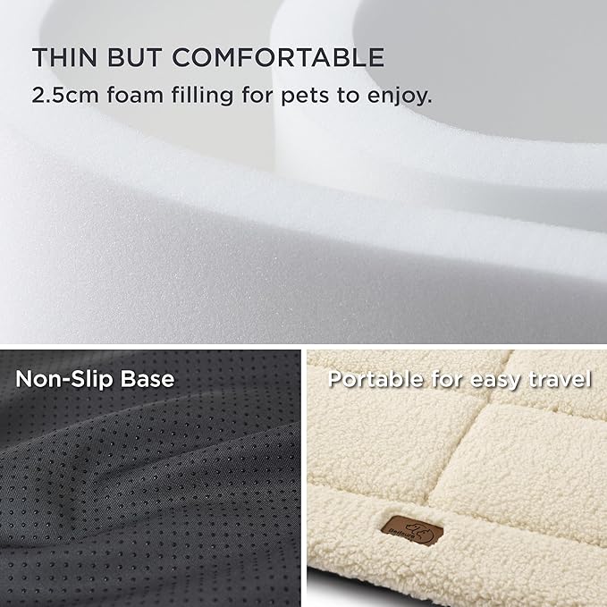 Bedsure Washable Dog Bed for Extra Large Dogs, Soft Foam Floor Pet Mat, Lightweight Travel Flat Puppy Mattress for Indoor Pet