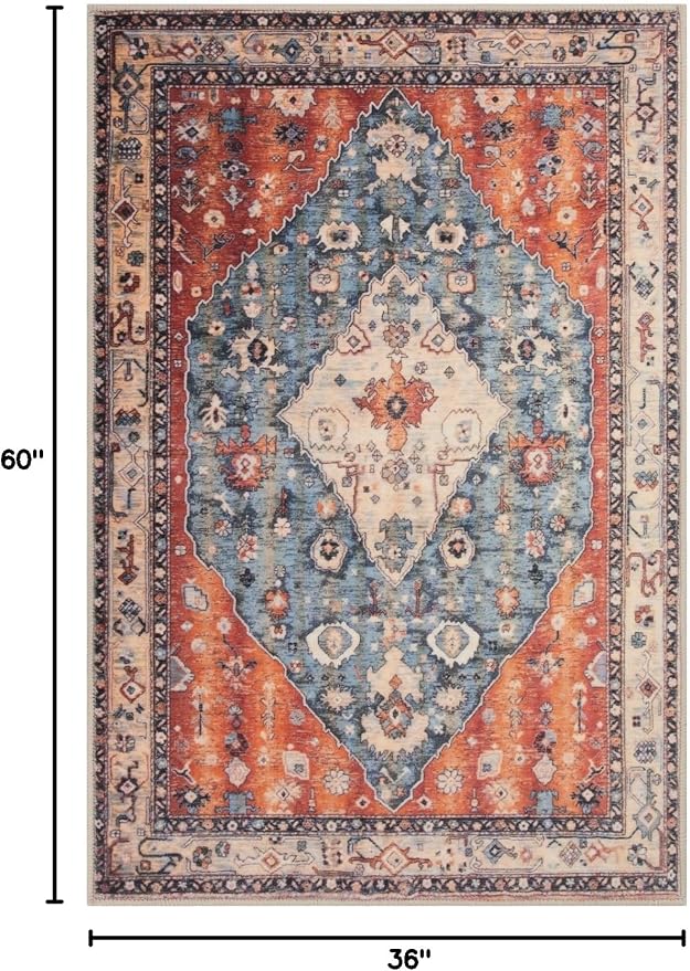 SERISSA Area Rug 3x5 Boho Tribal Rugs