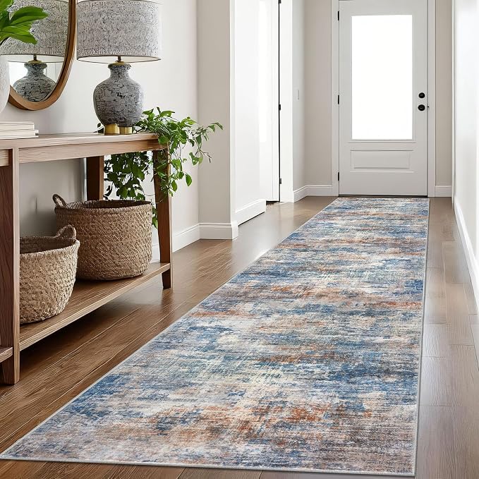 IOHOUZE Abstract Runner Rug 3x16 Ft Extra Long Washable Runners