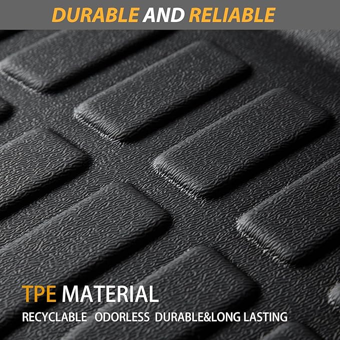 AIPOIL® Floor Mats & Cargo Liner Set for 2018-2025 Nissan Leaf All Weather Protection TPE Anti-Slip Automotive Full Set Custom Car Mats Accessories - Black