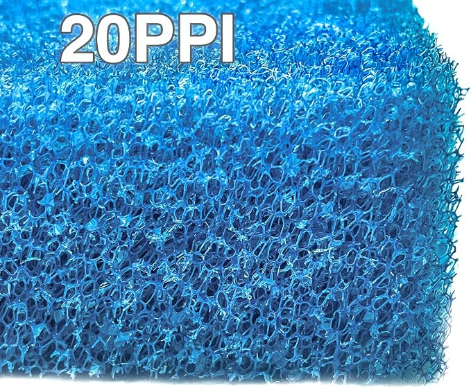 ViaAqua Aquarium Bio Sponge Filter Media Pad, 23.6" x 17" x 2", Open Cell Foam