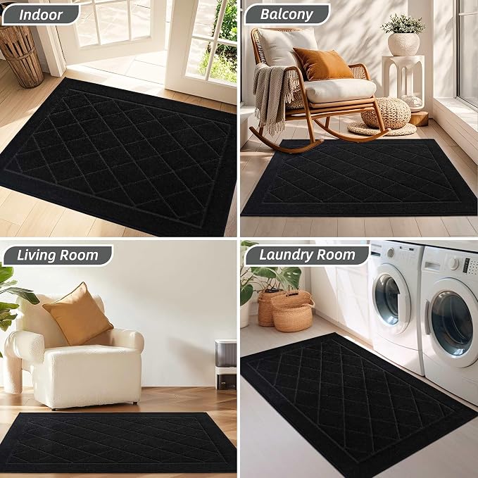 BEQHAUSE Dirt Trapper Door Mat 36" x 60", Doormat Non-Slip Entryway Rugs