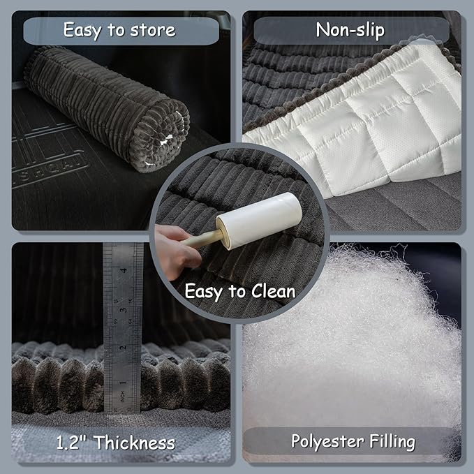 Dog Bed for Car Back Seat, Non-Slip Backseat Pet Bed Mat for Travel, Soft Dog Seat Cover Blanket Washable Couch Protector Fit for Hammock Extenders in Cars, SUVs and Trucks(54"×25" Black)