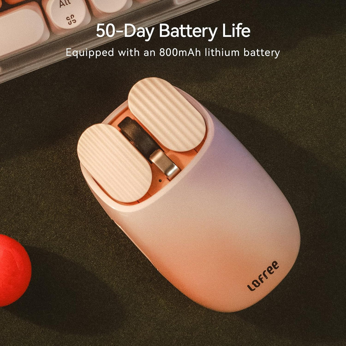 LOFREE Wavy Chips Dual-Mode Wireless Mouse - Sugar Color 70s