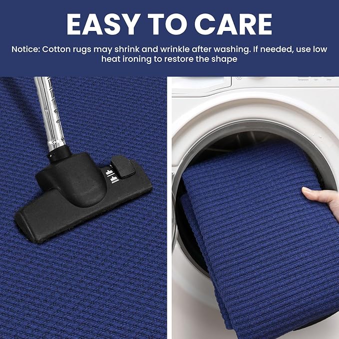 IOHOUZE Washable Runner Rug 2.6x10 Non Slip Rubber Backed Long Hallway Runner