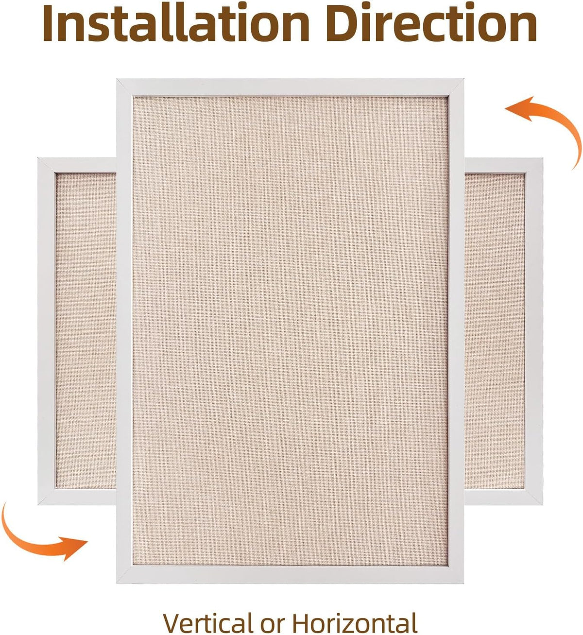 24'' x 36'' Linen Bulletin Board, Large Corkboard, White Oak Frame Linen Cork Board, Vision Board and Decorative Hanging Pin Board