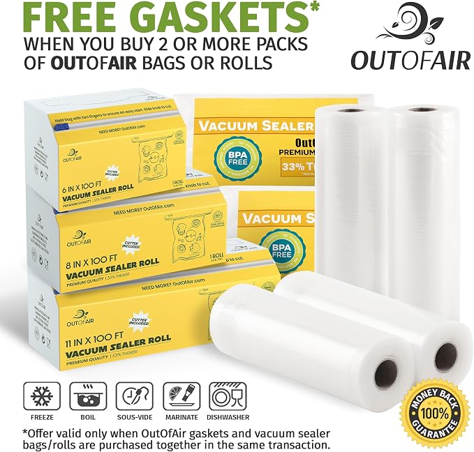 100 Vacuum Sealer Bags: Pint Size by OutOfAir Works