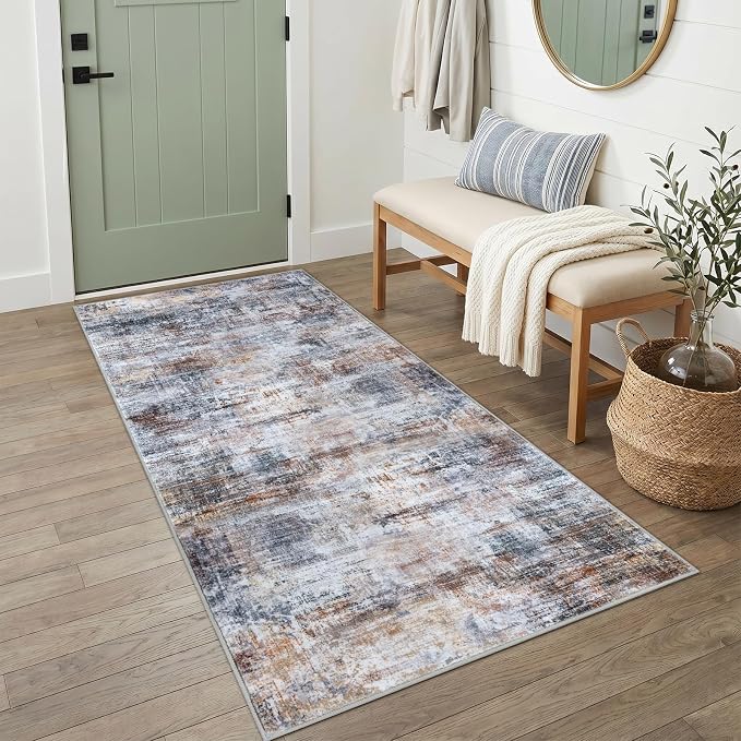 IOHOUZE Abstract Runner Rug 3x6 Ft Washable Runners