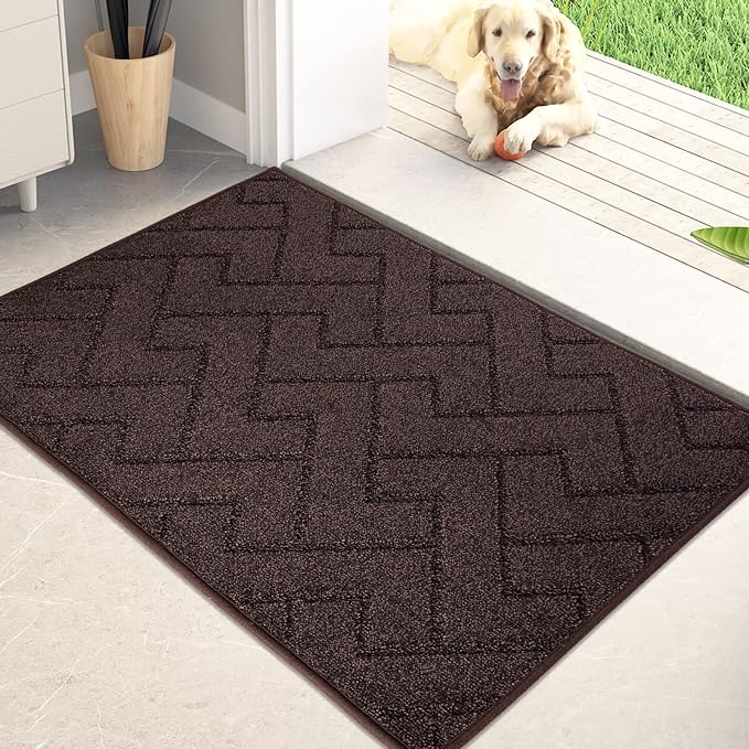 PURRUGS Dirt Trapping Door Mat 20" x 31.5", Non-Slip Machine Washable Entry Rug