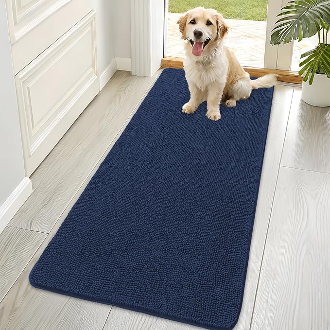 OLANLY Dog Door Mat for Muddy Paws 70x35, Absorbs Moisture and Dirt, Absorbent