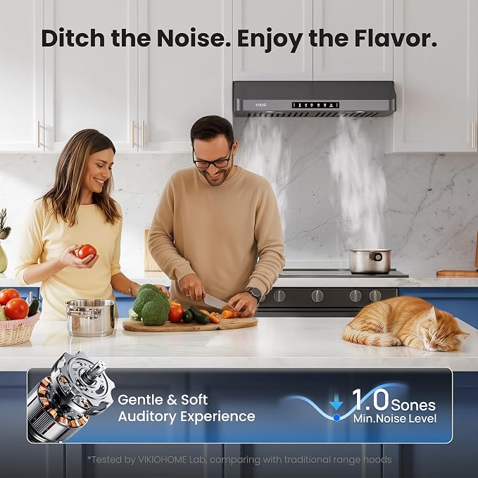36 inch Black Undercabinet Range Hood, 980CFM Kitchen Range Hood