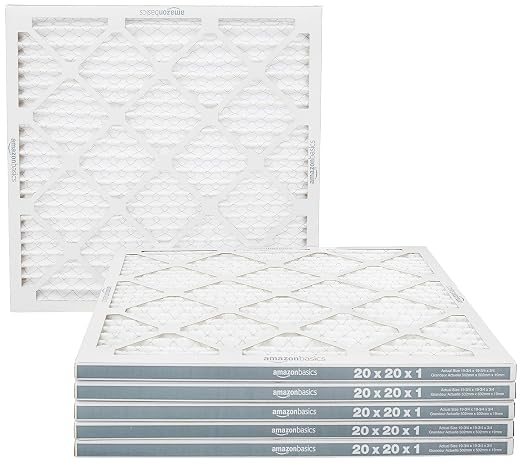 Amazon Basics 20x20x1 Air Filter 6 Pack, MERV 11 AC Furnace Filters
