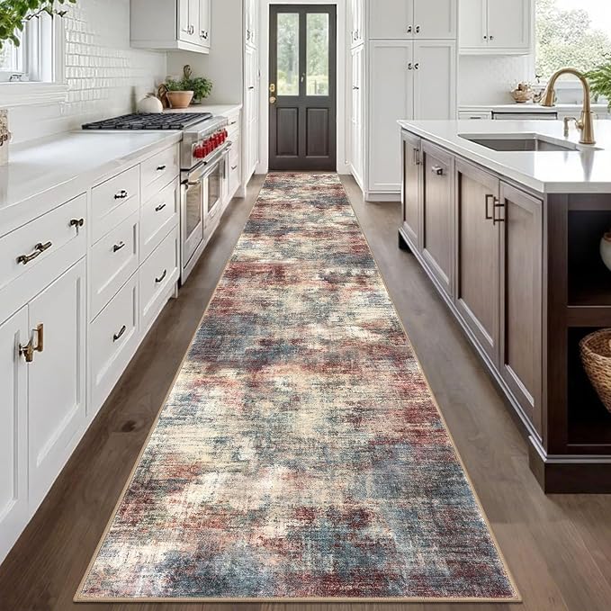 IOHOUZE Abstract Runner Rug 3x20 Ft Extra Long Washable Runners