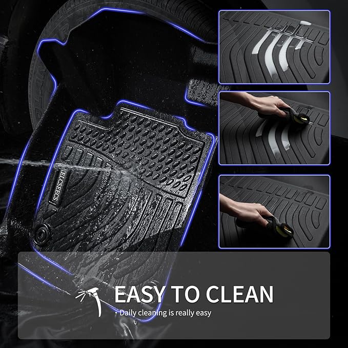 KELCSEECS® Floor Mats & Cargo Liner Custom for Jeep Grand Cherokee 2016-2021/ Grand Cherokee WK 2022 2023 (Non L) All Weather Protection TPE Floor Liners Front& Rear Row Full Set Accessories Black