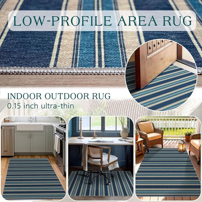 3x5 Striped Entry Rug
