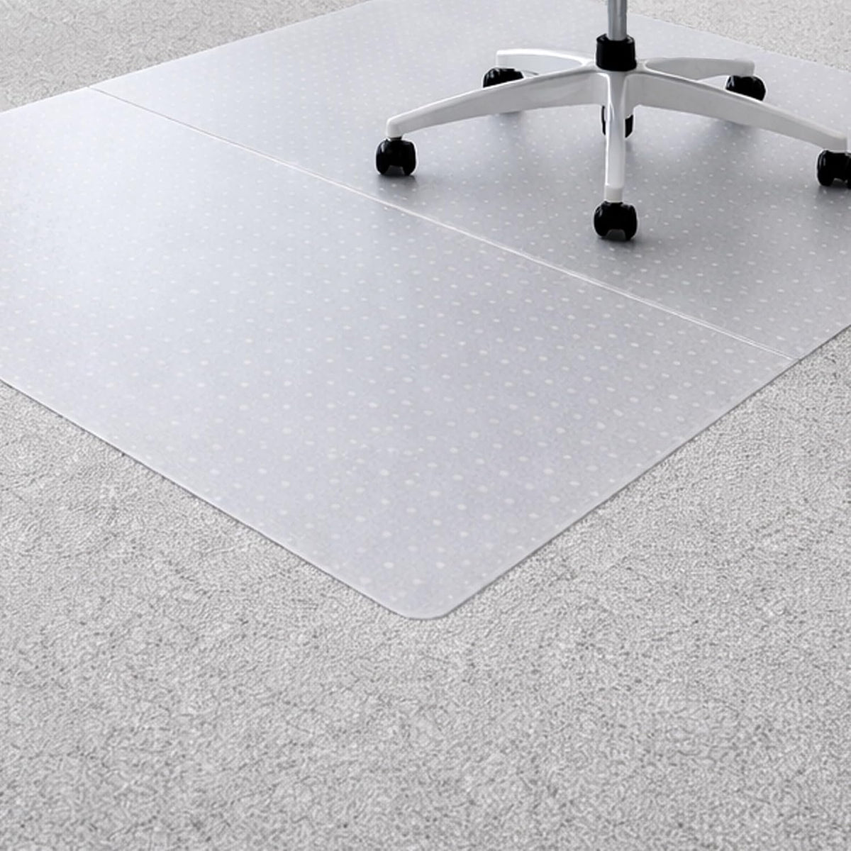 Marvelux White Office Chair Mat for Carpeted Floors 46" x 57" Rectangular