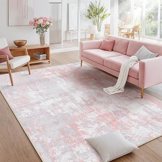 RELEANY Washable Area Rugs 6'x9' Non-Slip Modern Abstract Soft