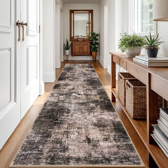 IOHOUZE Abstract Runner Rug 3x12 Ft Washable Runners