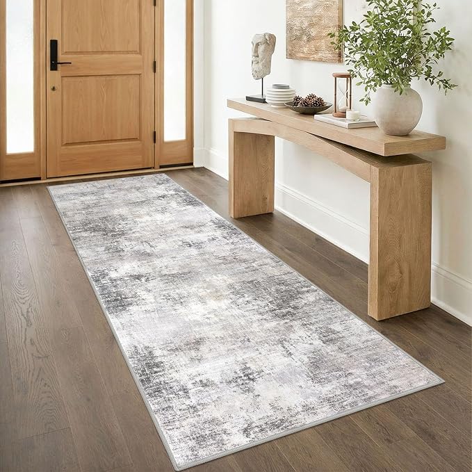 IOHOUZE Abstract Runner Rug 3x8 Ft Washable Runners