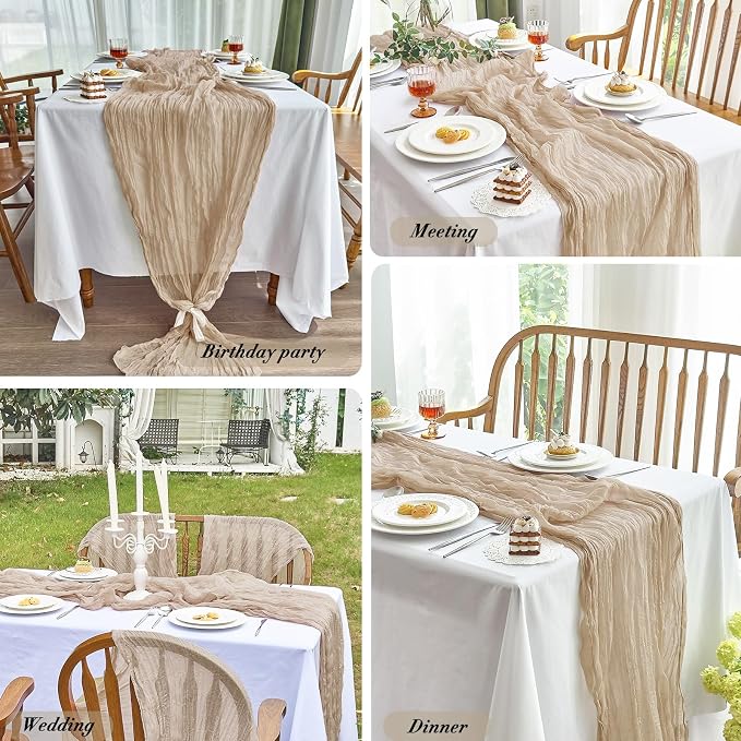 IVAPUPU Nude Table Runner 120 Inches