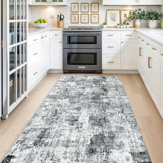4x8 Washable Area Rug – Non-Slip Rubber Backed Indoor Rug