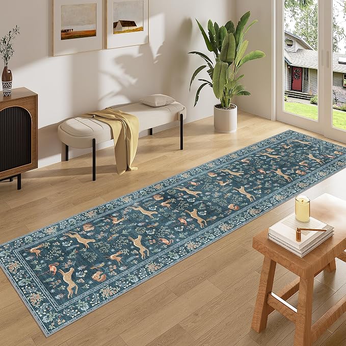 DUKINO Runner Rug, 2x8 Washable Kitchen Rugs