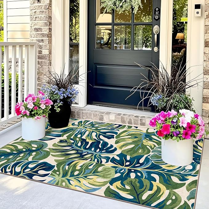 3x5 Botanical Entry Rug