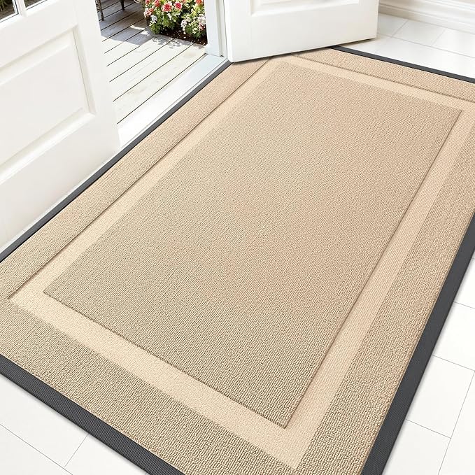 OLANLY Front Door Mat Indoor Outdoor Entrance, Waterproof All-Season,