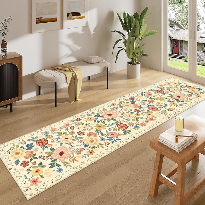 DUKINO 2x8 Runner Rug for Hallway, Washable Kitchen Runner Rug
