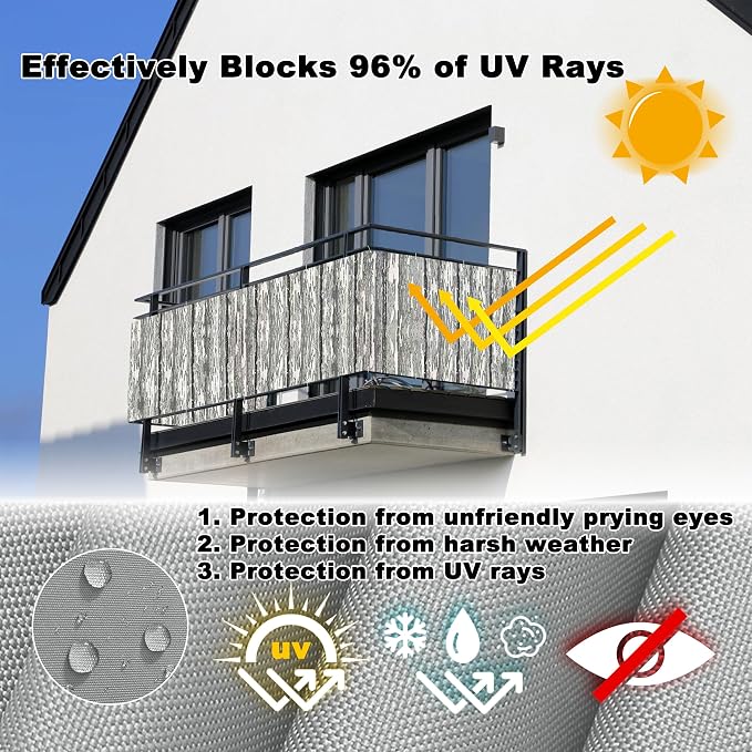 Fence Privacy Screen 2.8' x 9.8' Durable UV-Resistant Privacy Fence Panels