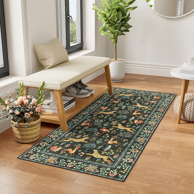 DUKINO 2x4 Rug for Hallway, Washable Kitchen Runner Rug
