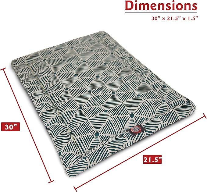 30" Charlie Emerald Green Crate Dog Bed Mat By Majestic Pet Products