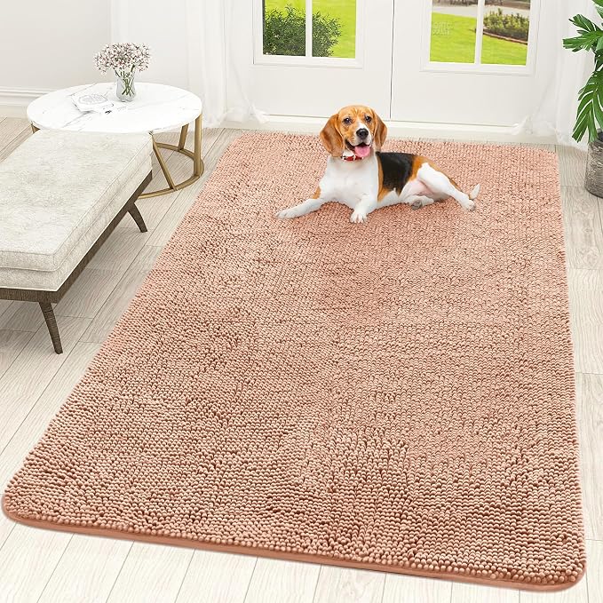OLANLY Dog Door Mat for Muddy Paws 70x46, Absorbs Moisture and Dirt, Absorbent