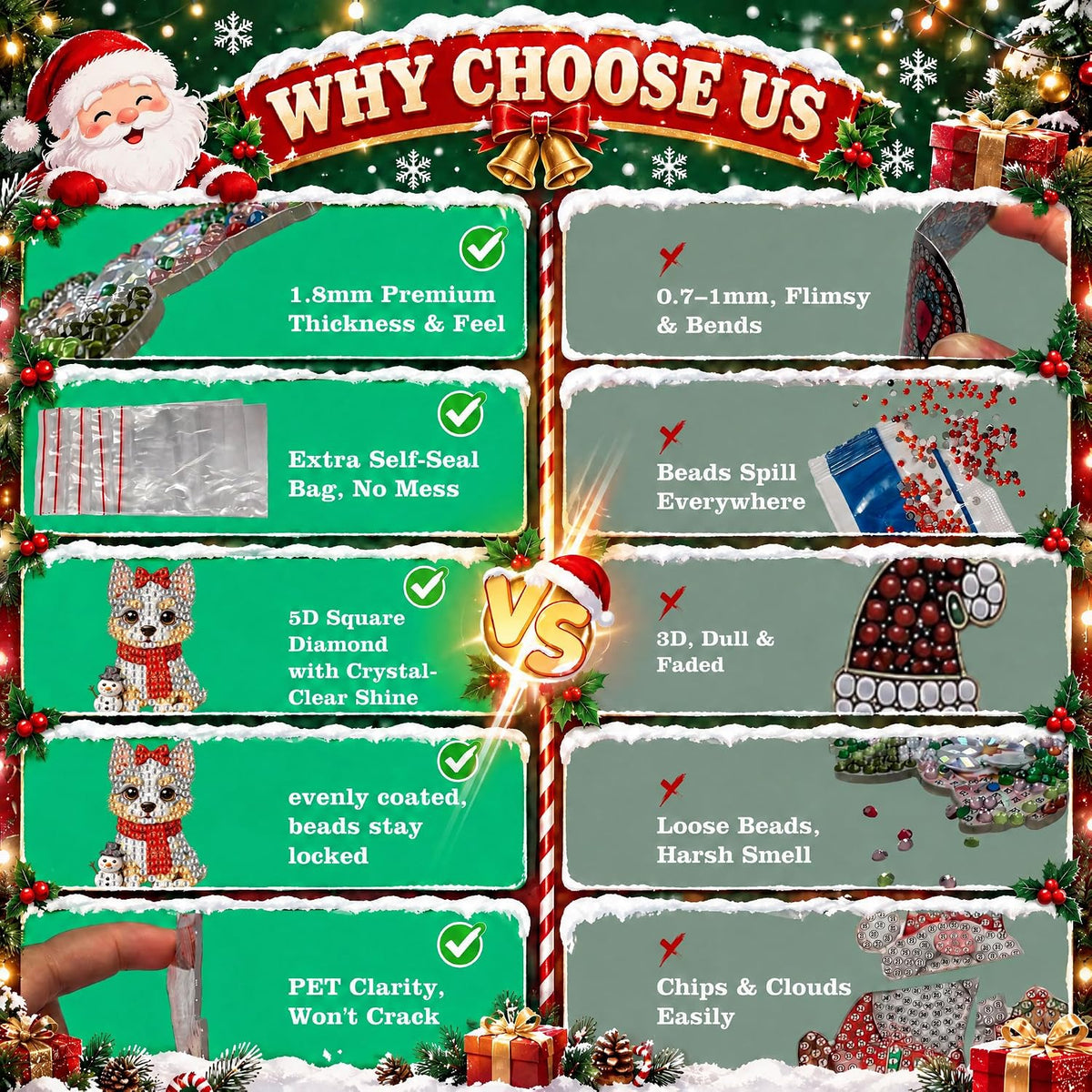 Christmas Diamond Art Kits Advent Calendar 2026, DIY Ornament Crafts